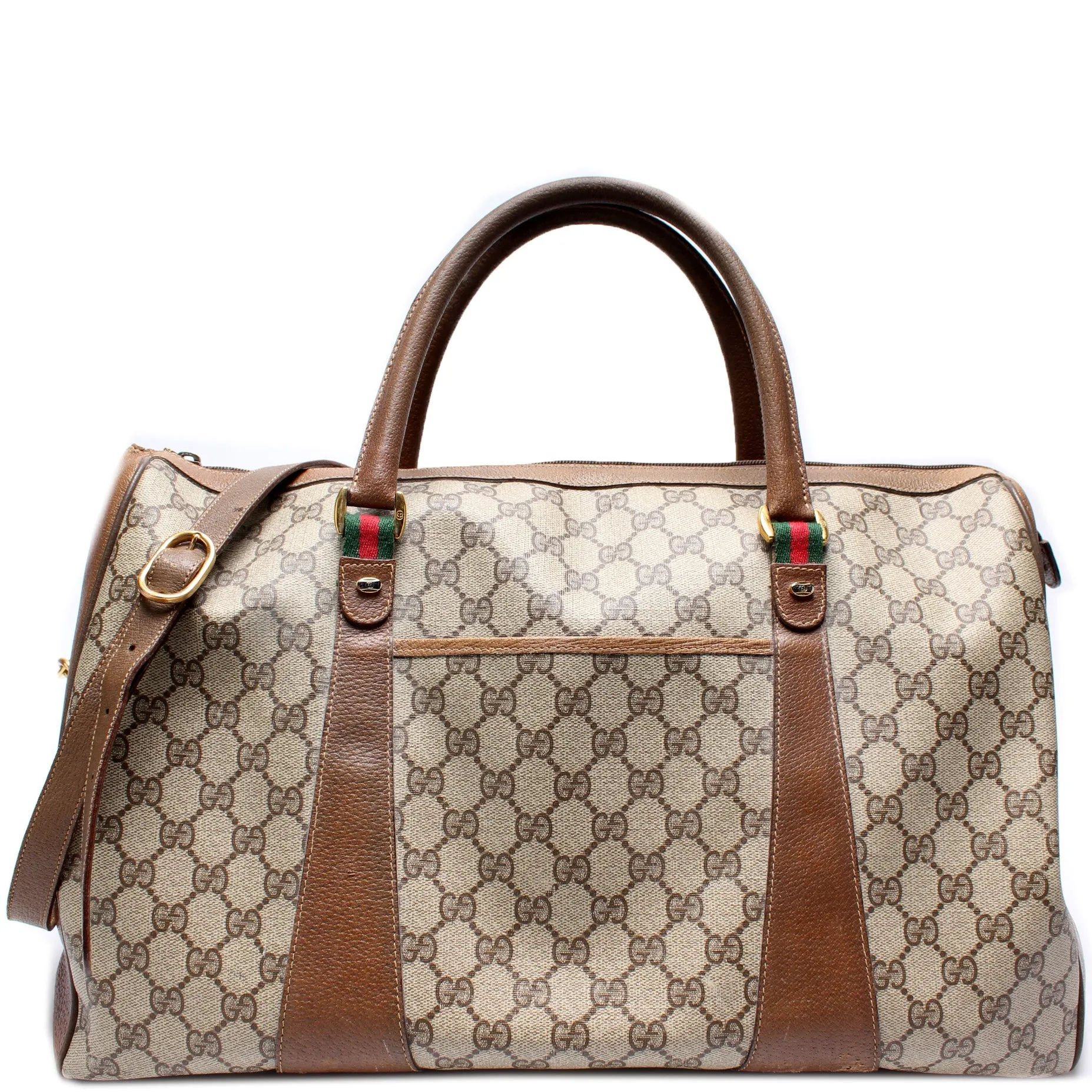 111.02.073 GG Supreme Duffle Bag With Strap Vintage