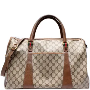 111.02.073 GG Supreme Duffle Bag With Strap Vintage