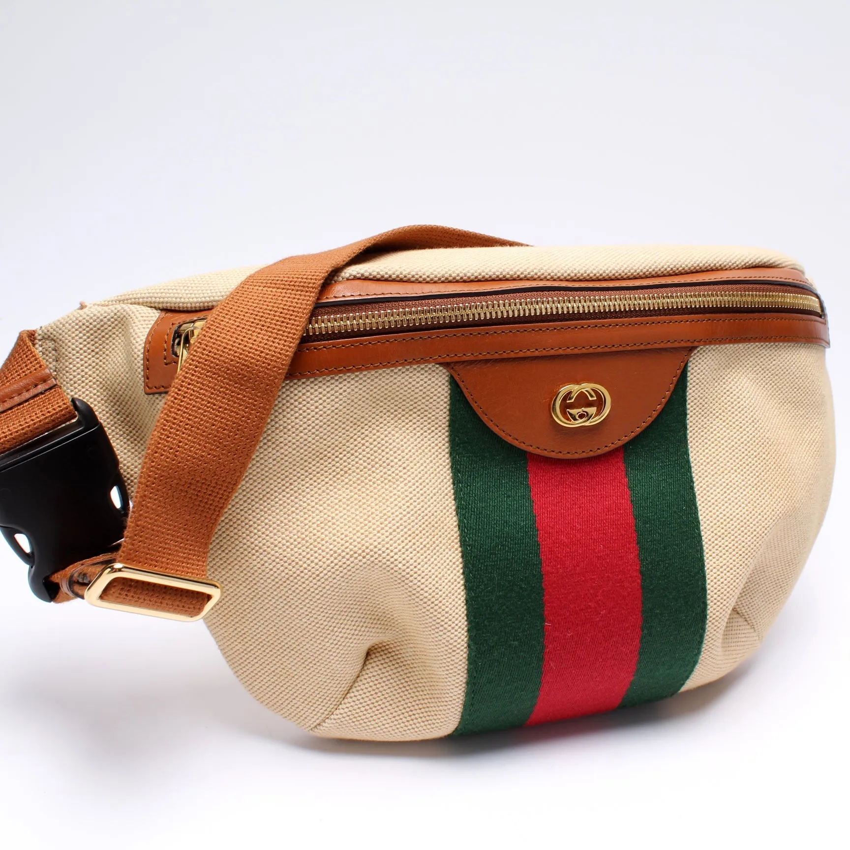 575082 Vintage Canvas Web Belt Bag