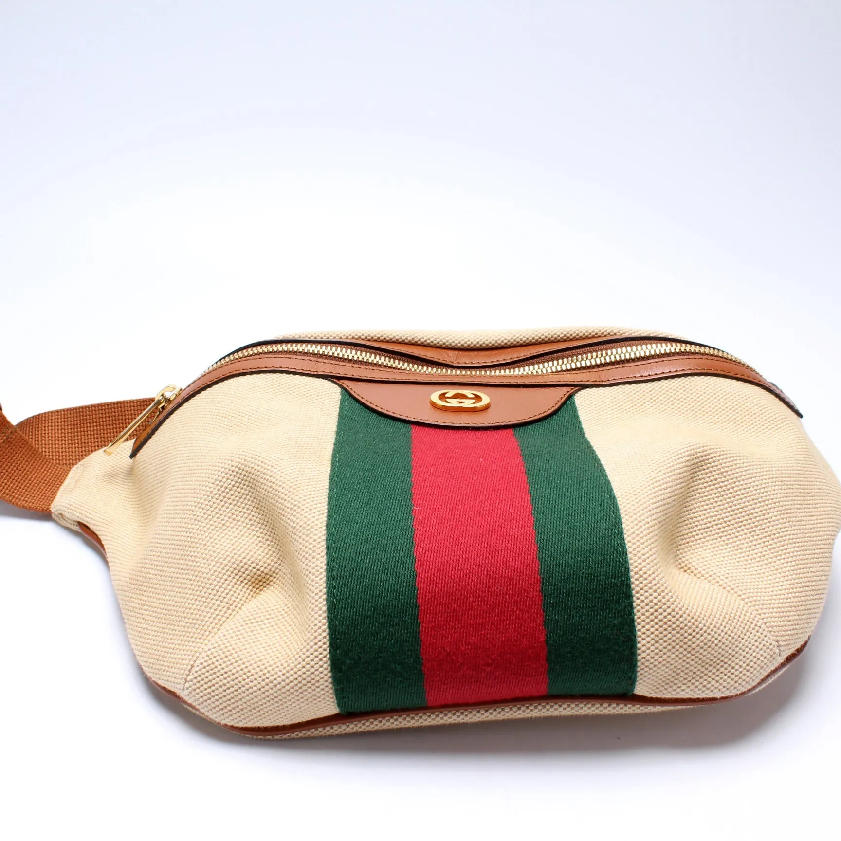 575082 Vintage Canvas Web Belt Bag