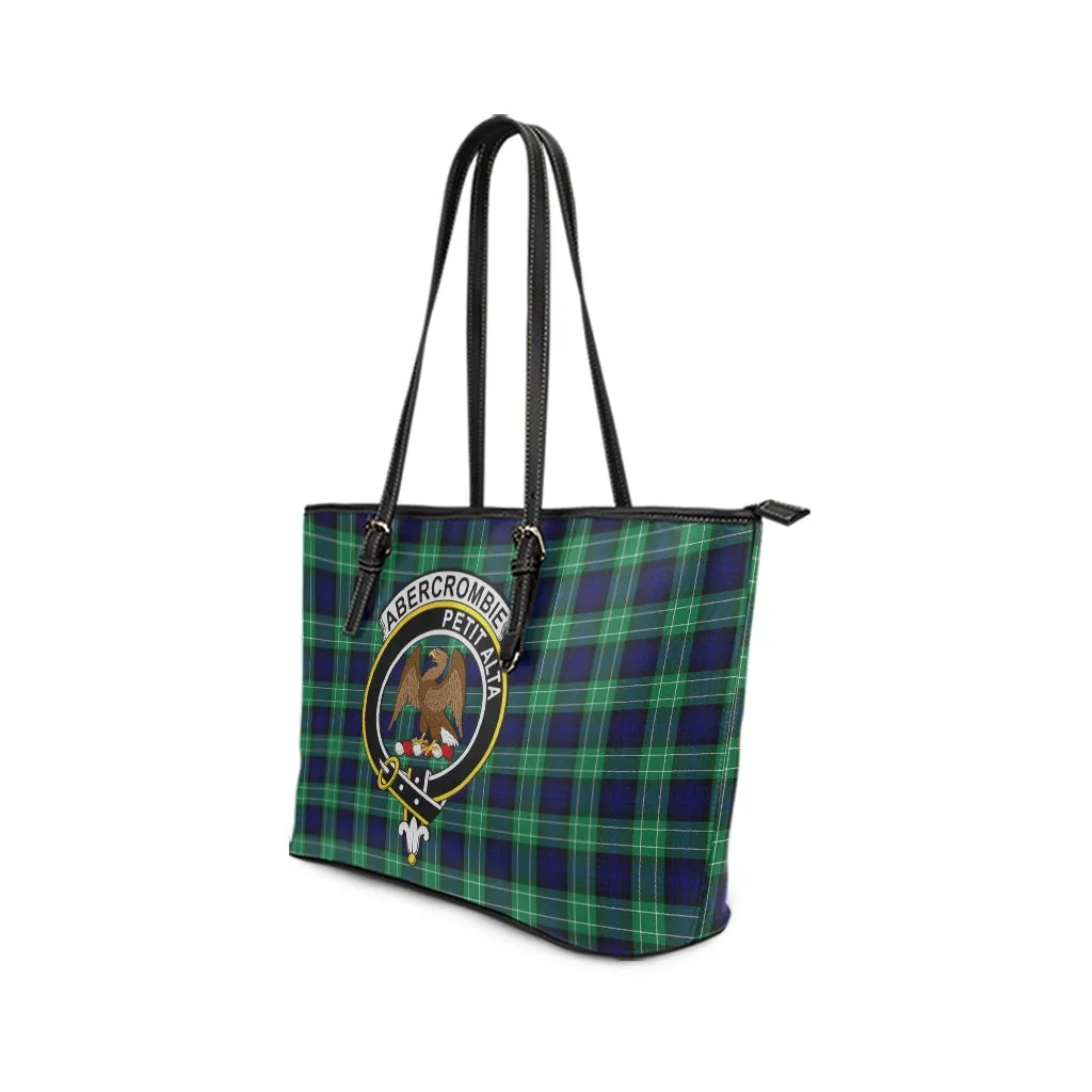 Abercrombie Tartan Leather Tote Bag with Family Crest