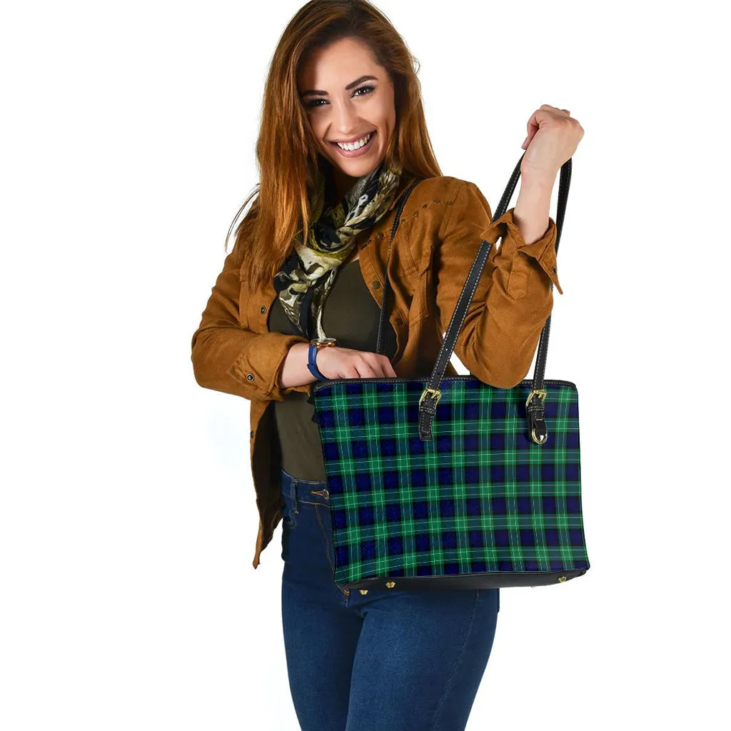 Abercrombie Tartan Leather Tote Bag