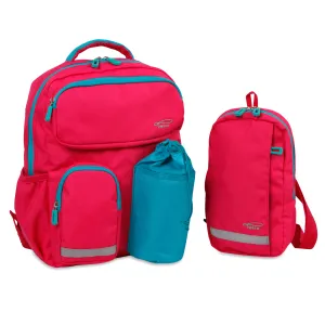 ALL-SET BACKPACK AND SLING BAG PINK SET