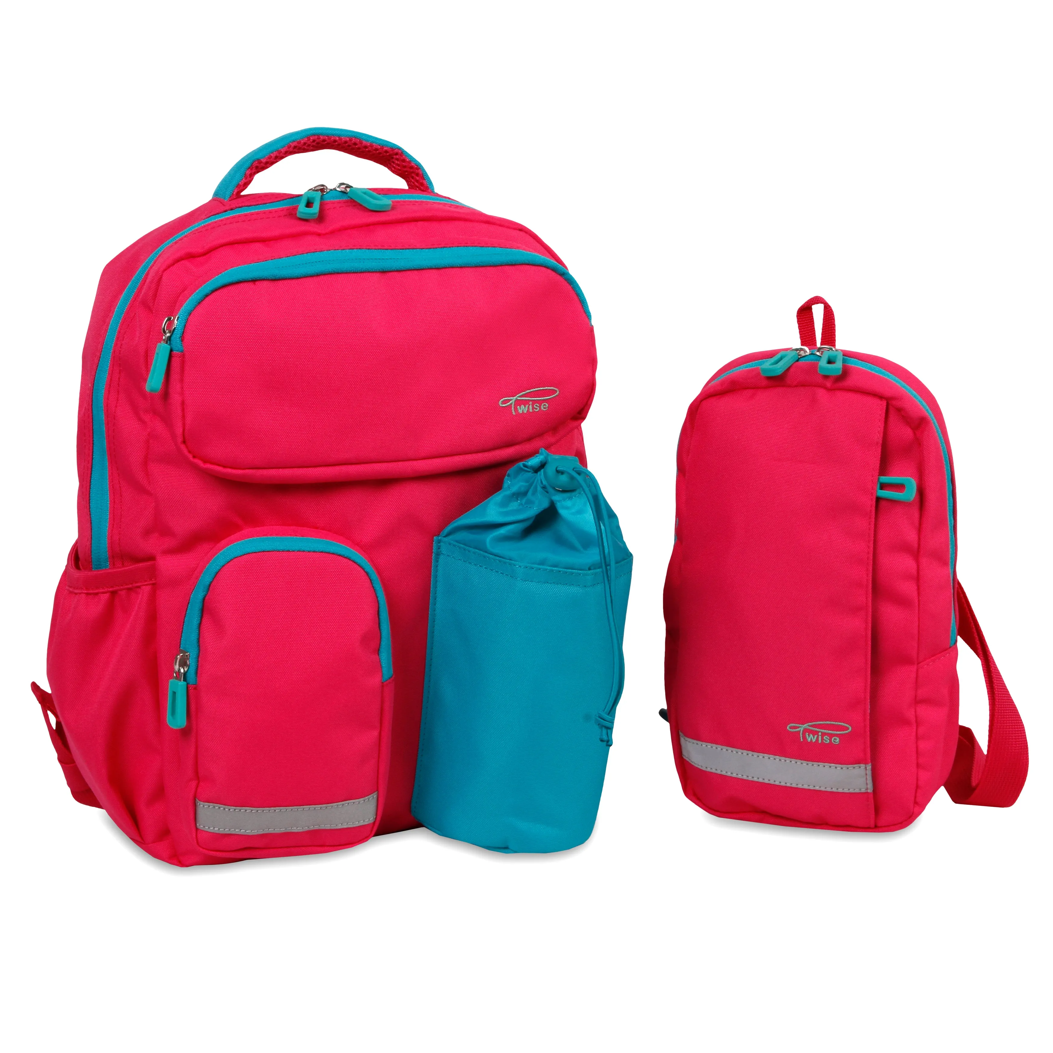 ALL-SET BACKPACK AND SLING BAG PINK SET