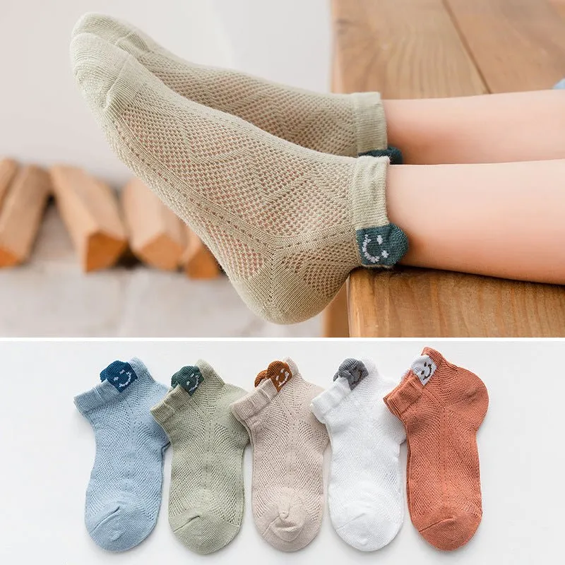 Baby/Toddler Rainbow/Happy Face 5 Pair Socks