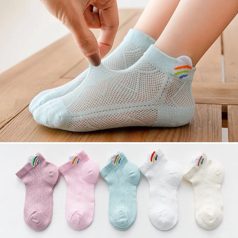 Baby/Toddler Rainbow/Happy Face 5 Pair Socks