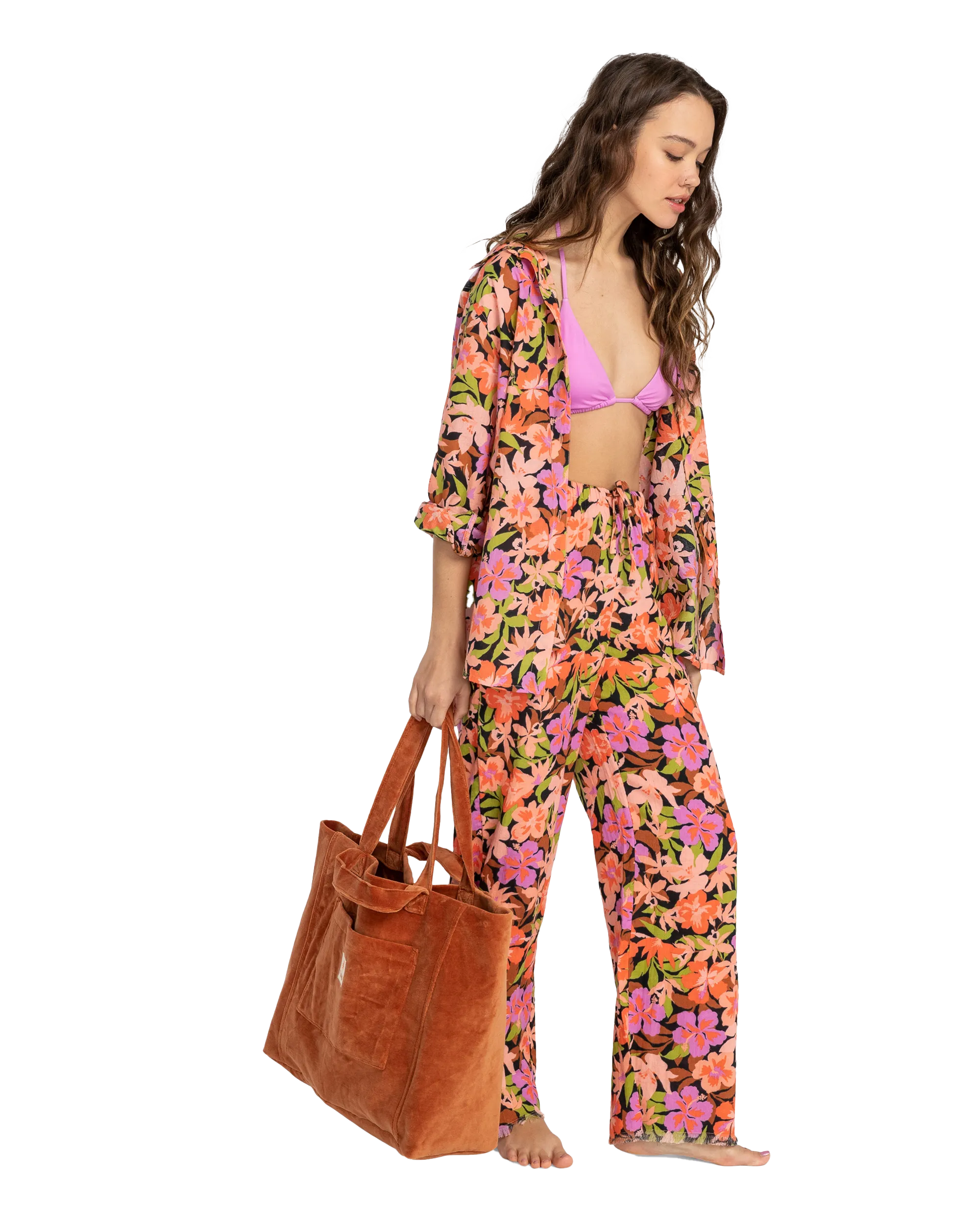 Beach Crush Beach Bag in Golden Brown