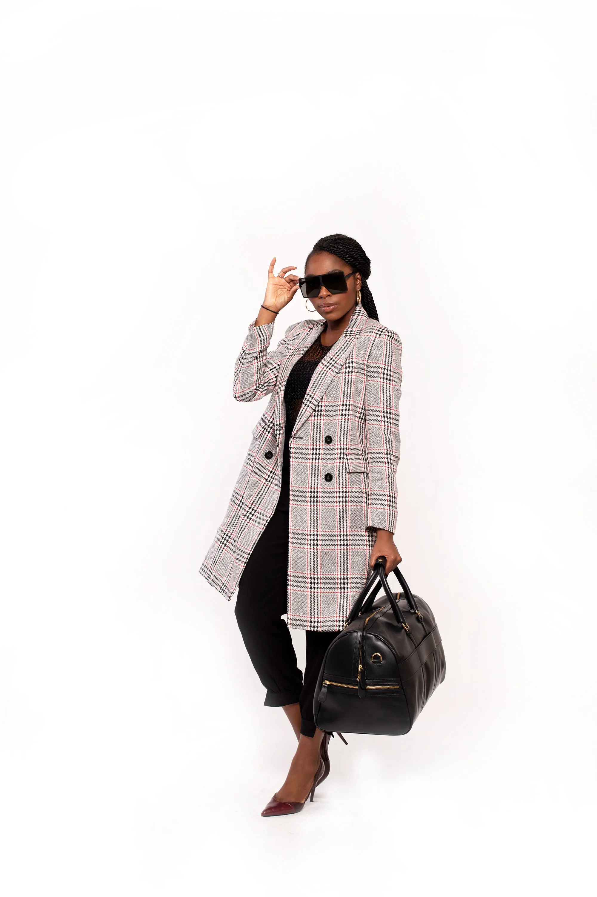 Beverly Hills Carryall Duffle Leather Bag in Black - WAITLIST