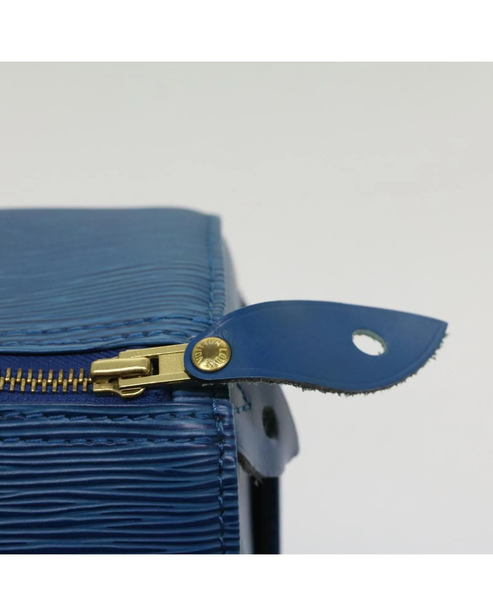 Blue Epi Leather Handbag with Gold Hardware