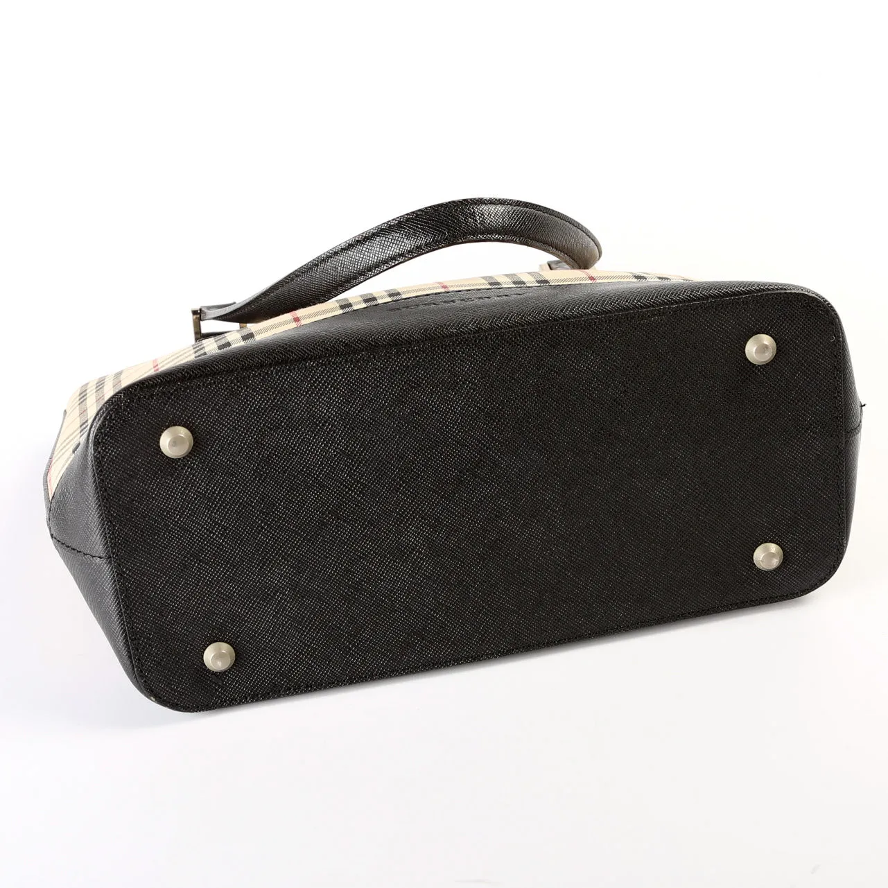 Canvas Check Zip Tote Vintage