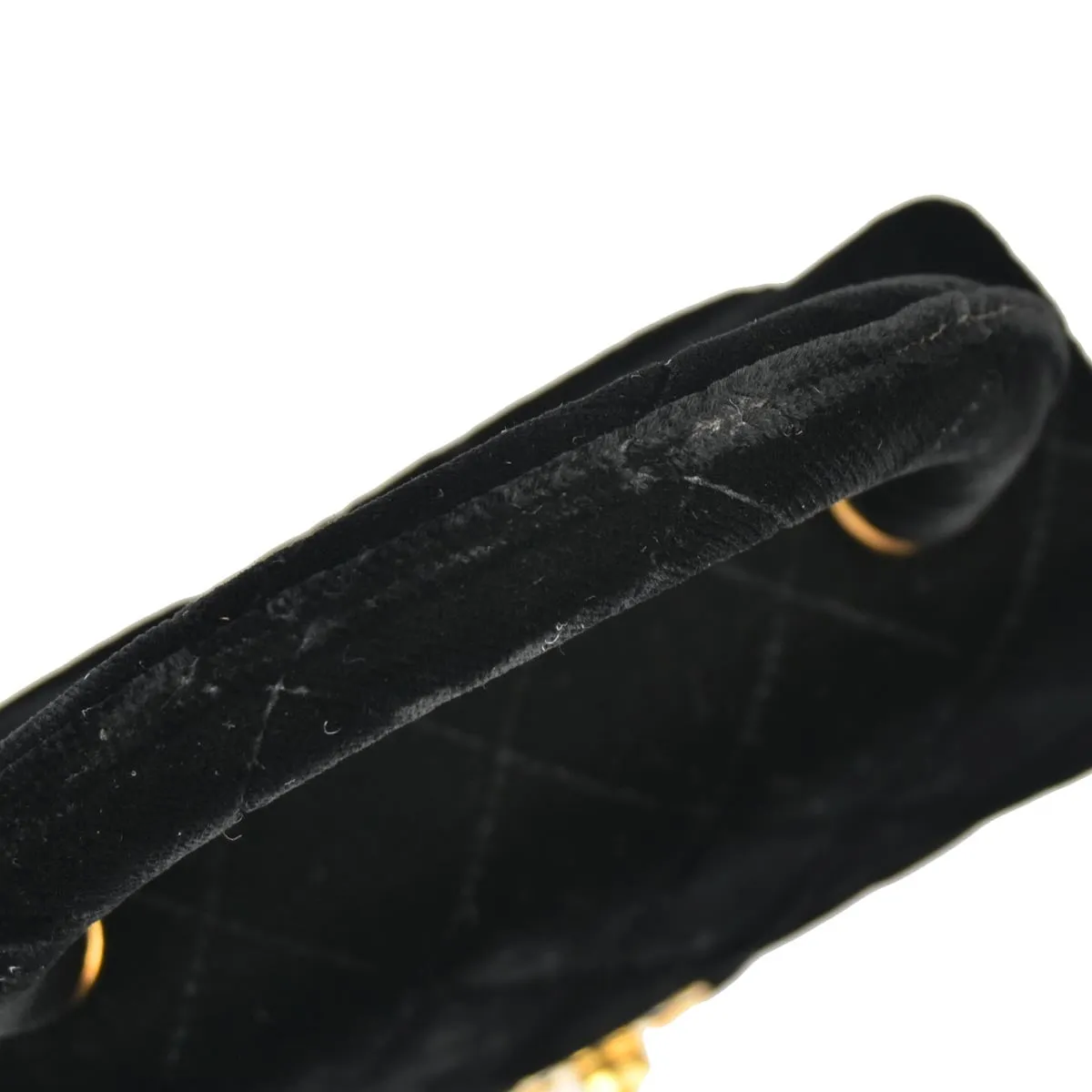 Chanel 1991-1994 Black Velvet Mini Square Handbag