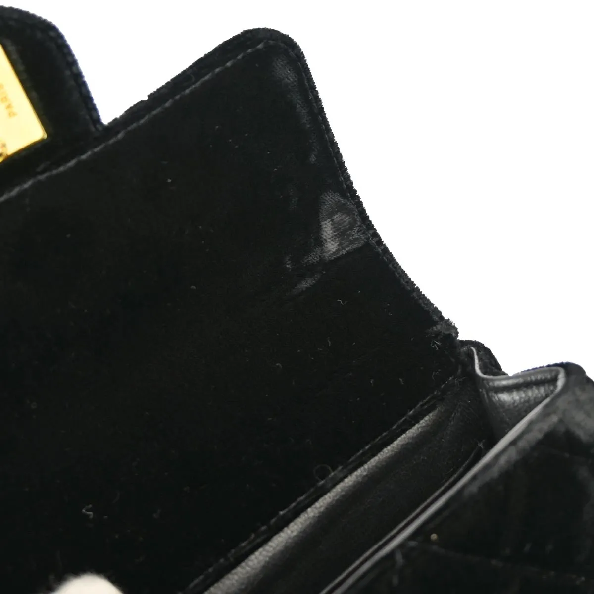 Chanel 1991-1994 Black Velvet Mini Square Handbag
