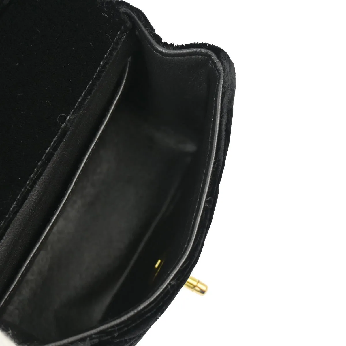 Chanel 1991-1994 Black Velvet Mini Square Handbag