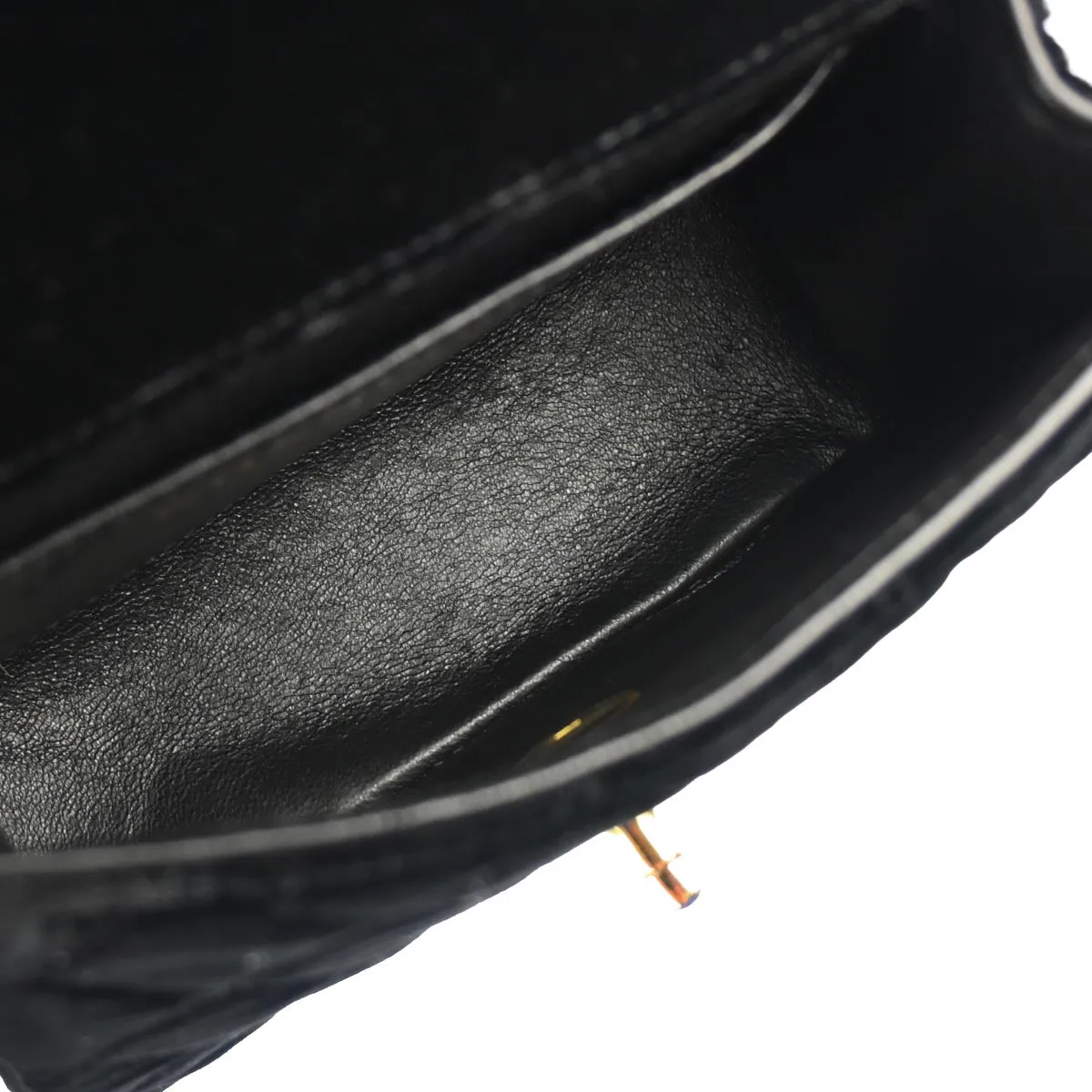 Chanel 1991-1994 Black Velvet Mini Square Handbag