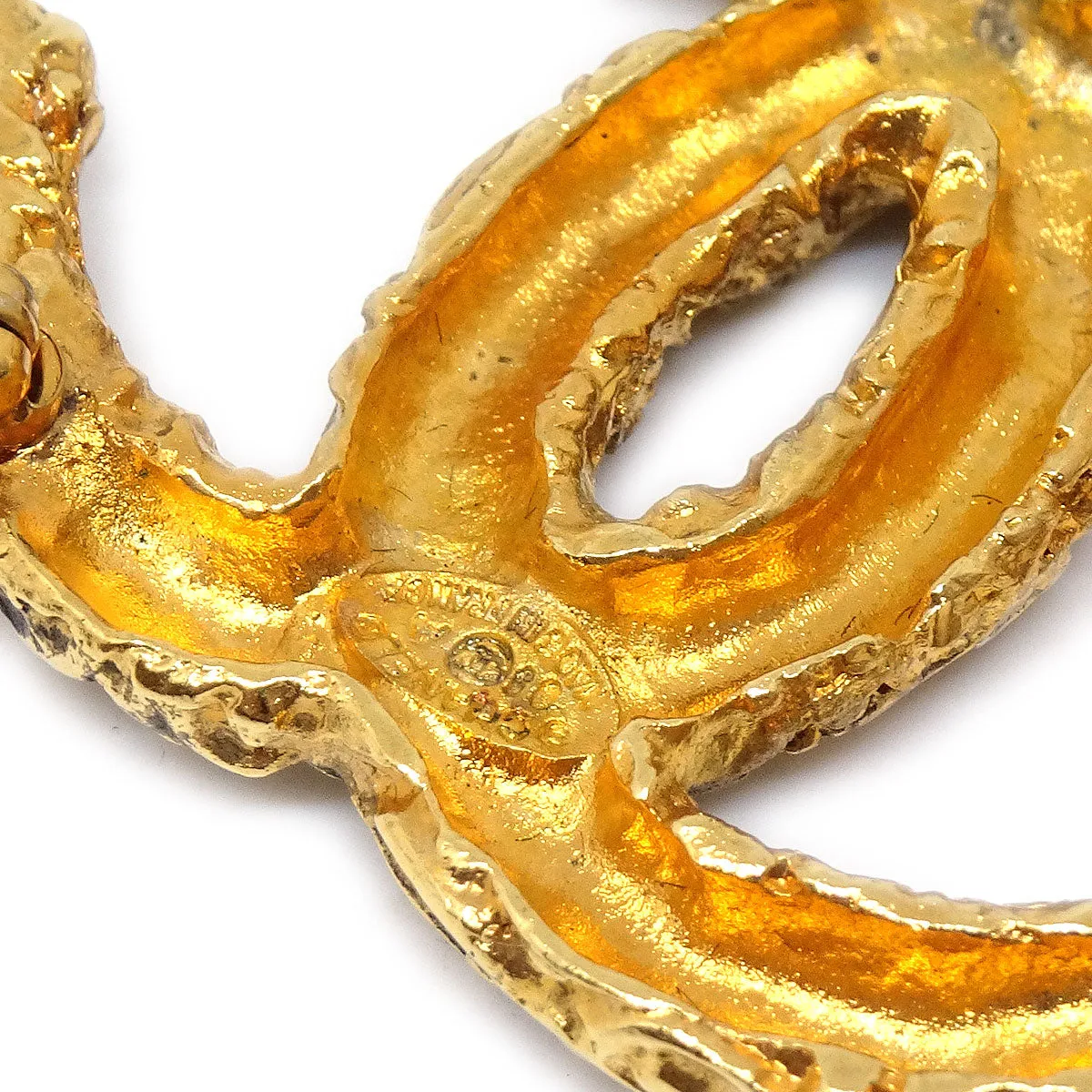 CHANEL 1993 CC Brooch Pin Gold Small 64493