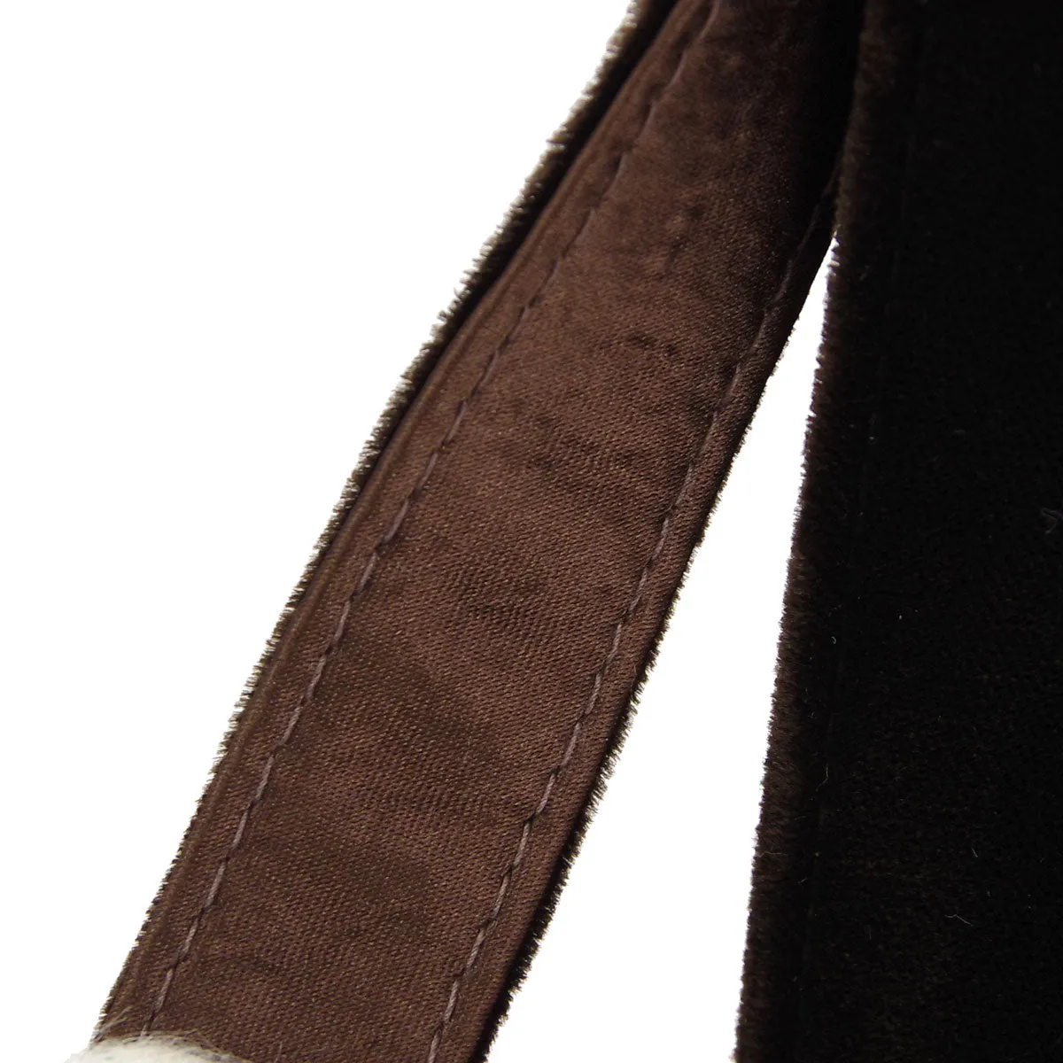Chanel * 1997-1999 Dark Brown Velvet Double Sided Turnlock Handbag