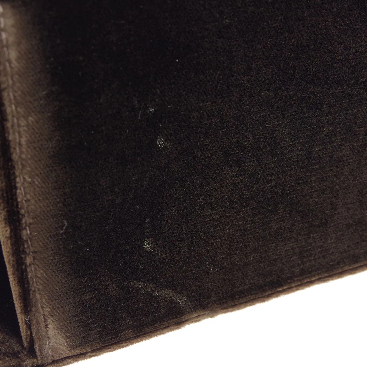 Chanel * 1997-1999 Dark Brown Velvet Double Sided Turnlock Handbag