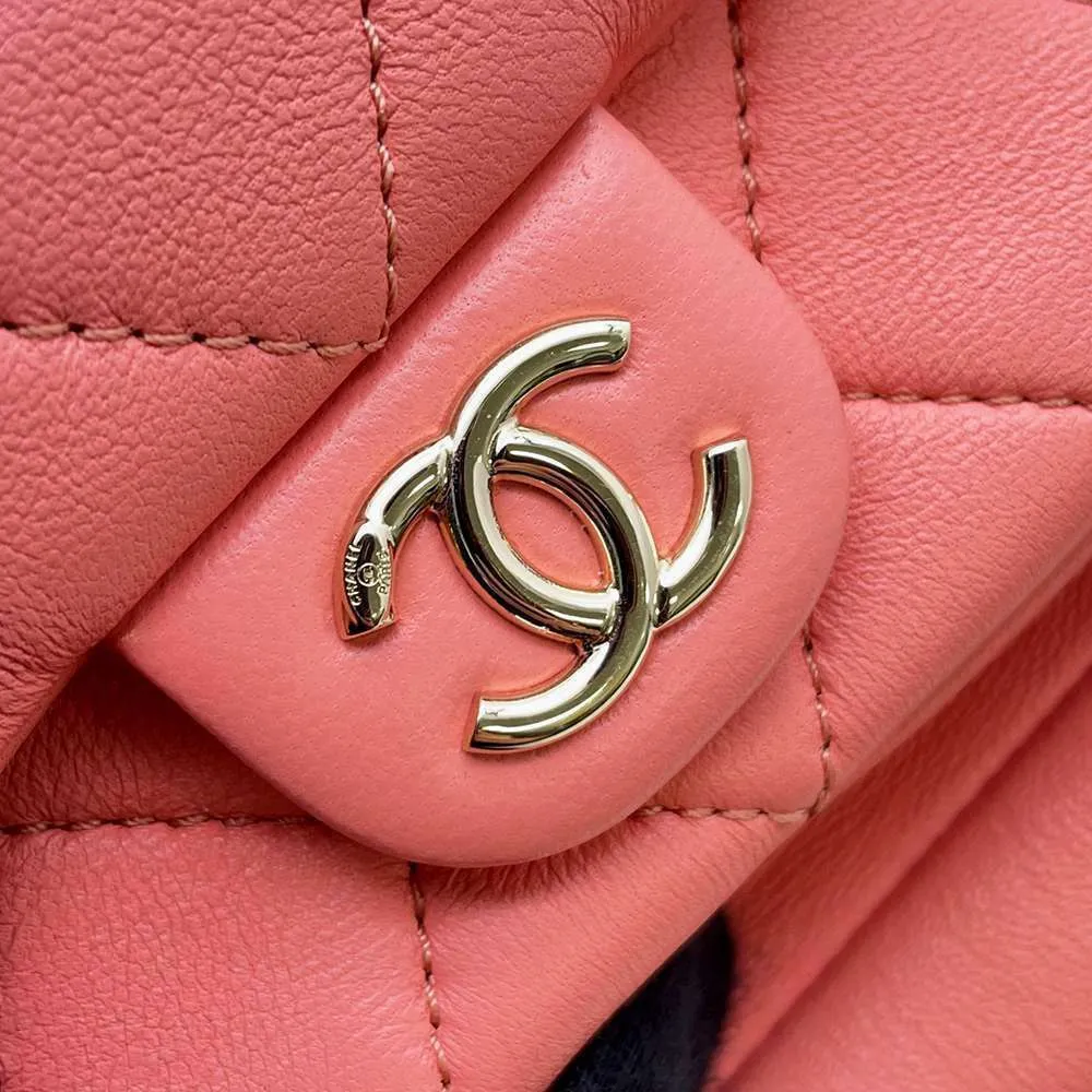 CHANEL Matelasse ChainBackpack Pink AS2908 Leather