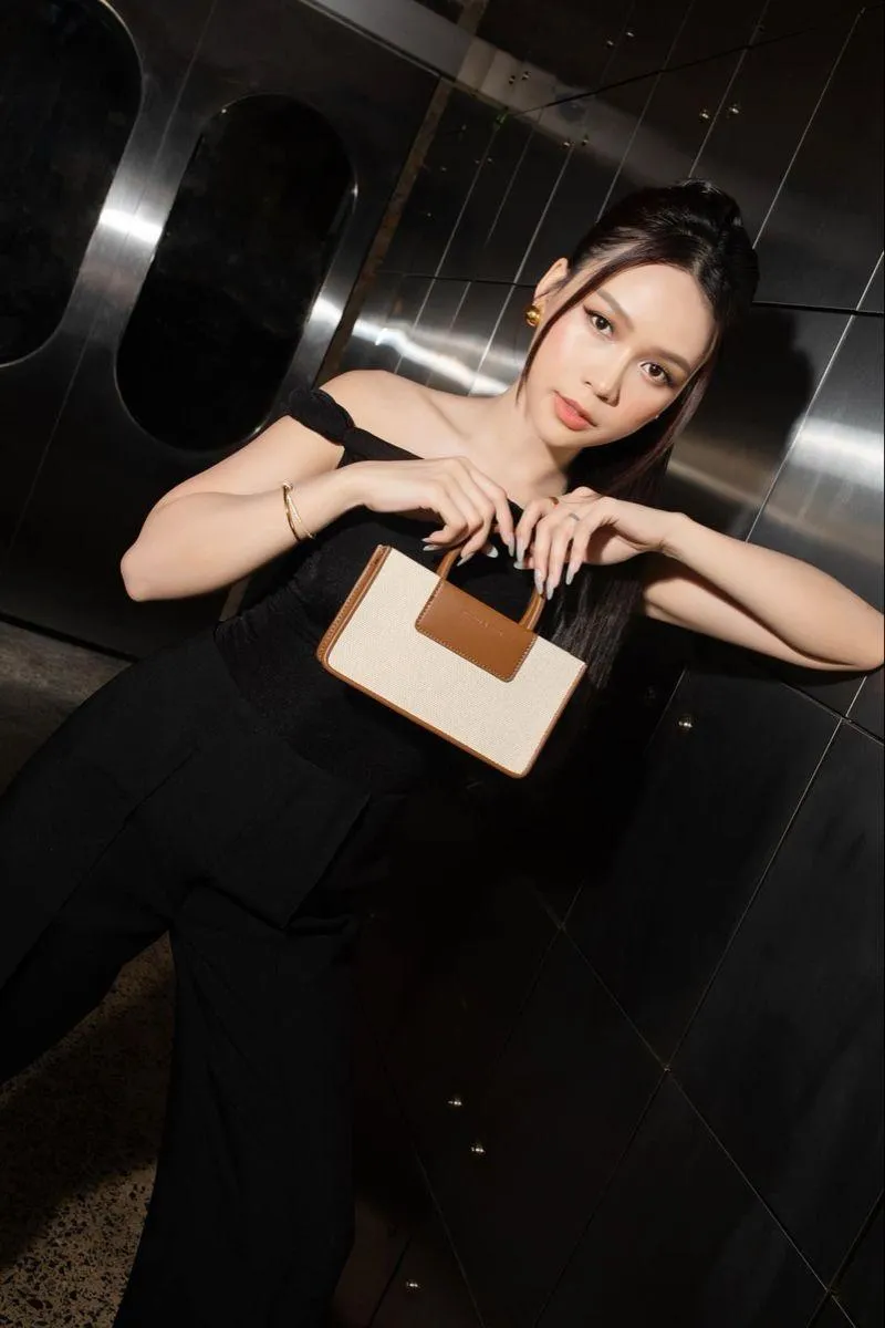 Charles & Keith Astra Canvas Tote Bag - (Chocolate)