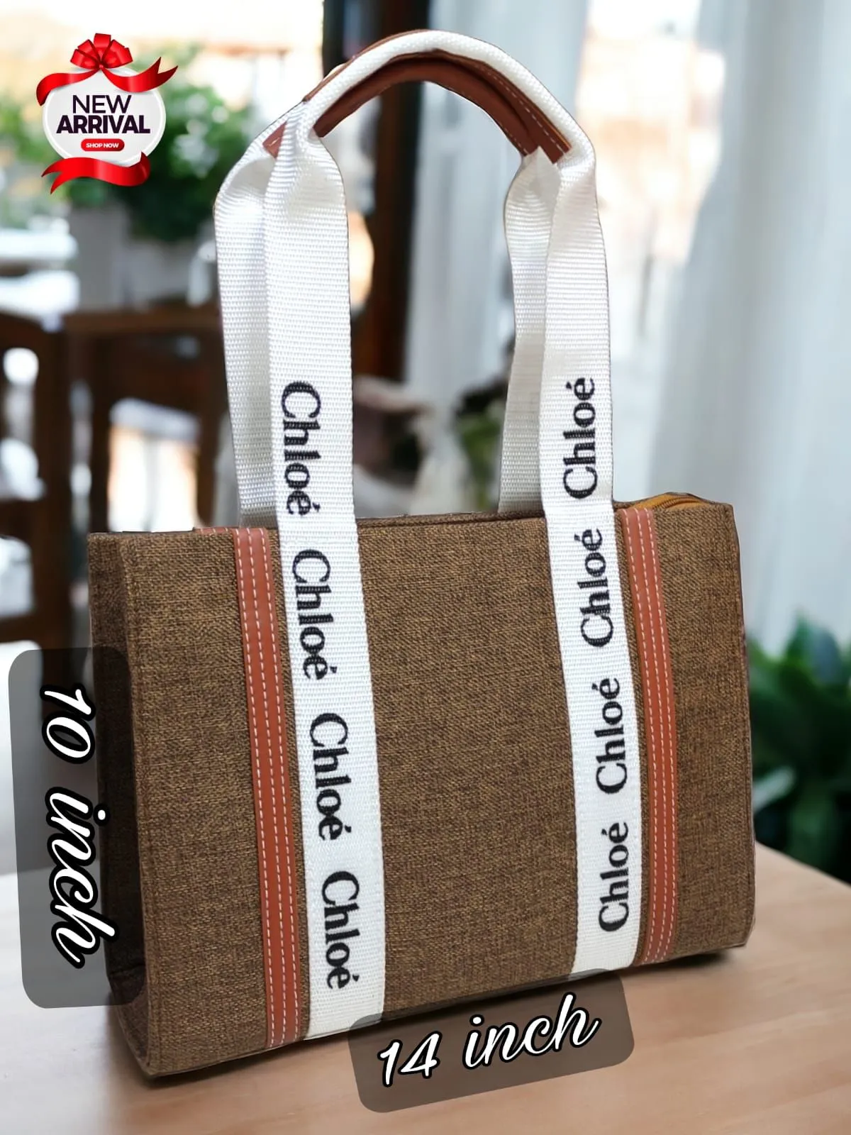 Chloe-Inspired Tote Bag for Girls with Unique Design (Brown-A)