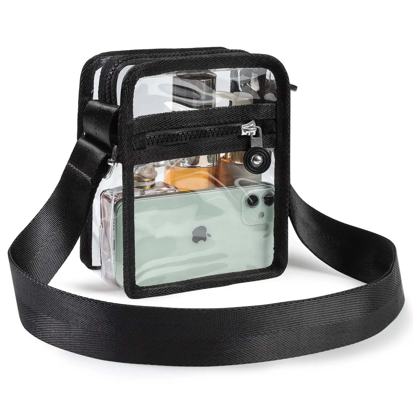 Clear Shoulder Bag Stadium Approved Crossbody Bag Clear Purse for Concert Festival Sport Beach