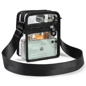 Clear Shoulder Bag Stadium Approved Crossbody Bag Clear Purse for Concert Festival Sport Beach