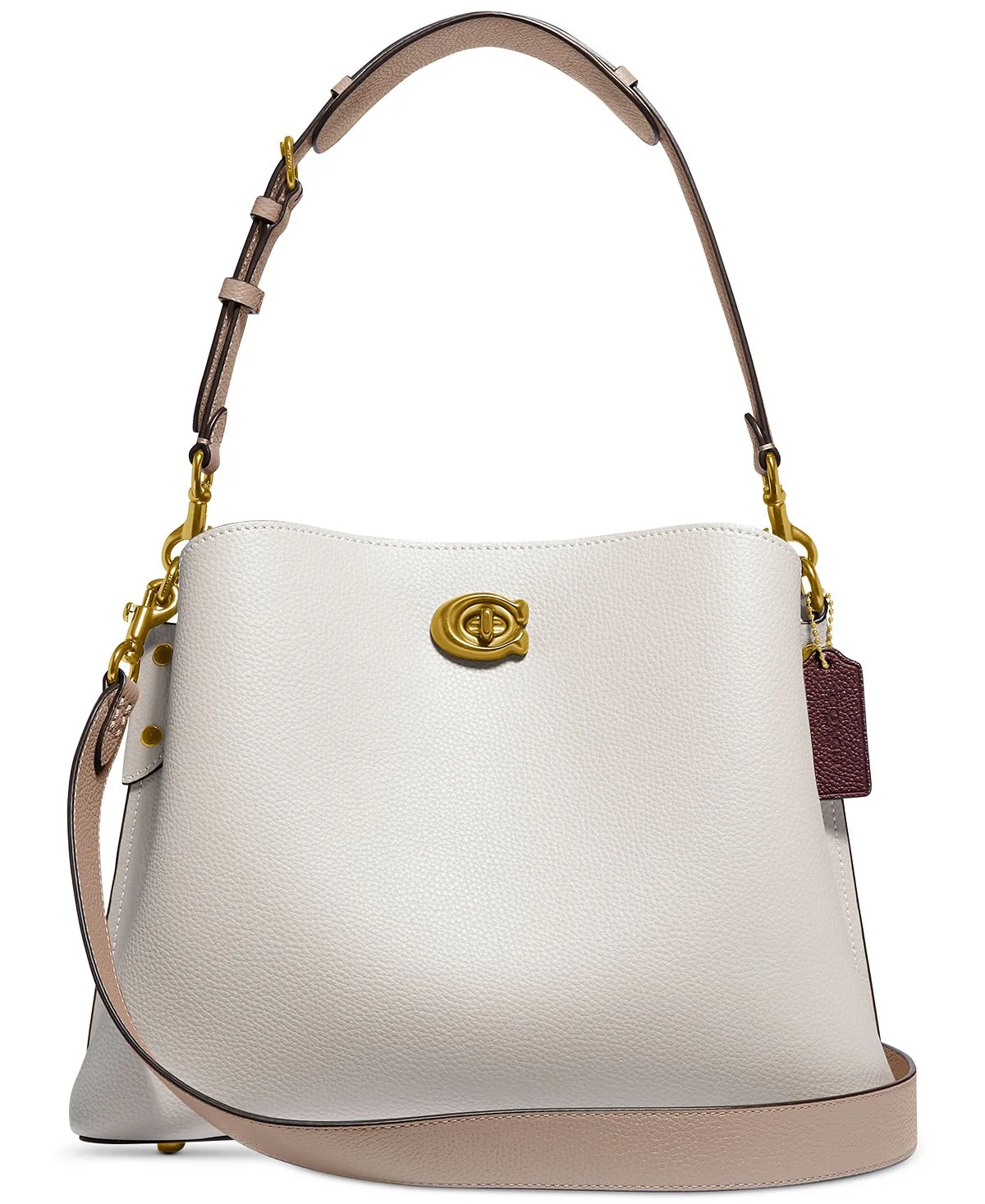 COACH Pebble Leather Willow Shoulder Bag with Convertible Straps, Multi