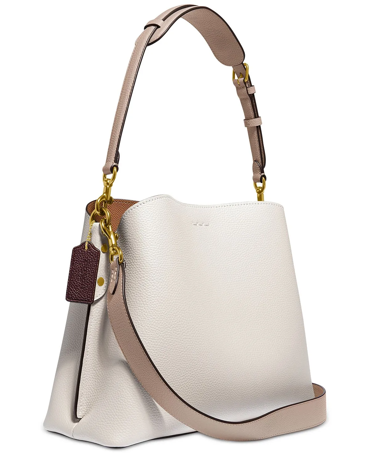 COACH Pebble Leather Willow Shoulder Bag with Convertible Straps, Multi