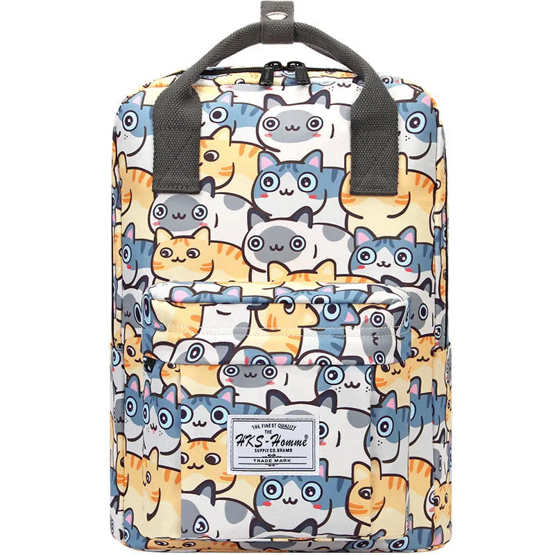 Colorful Laptop Backpack College School Bag Girls Boys Student Daypack Rucksack