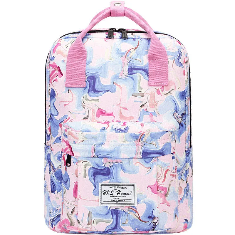 Colorful Laptop Backpack College School Bag Girls Boys Student Daypack Rucksack