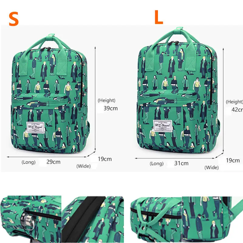 Colorful Laptop Backpack College School Bag Girls Boys Student Daypack Rucksack