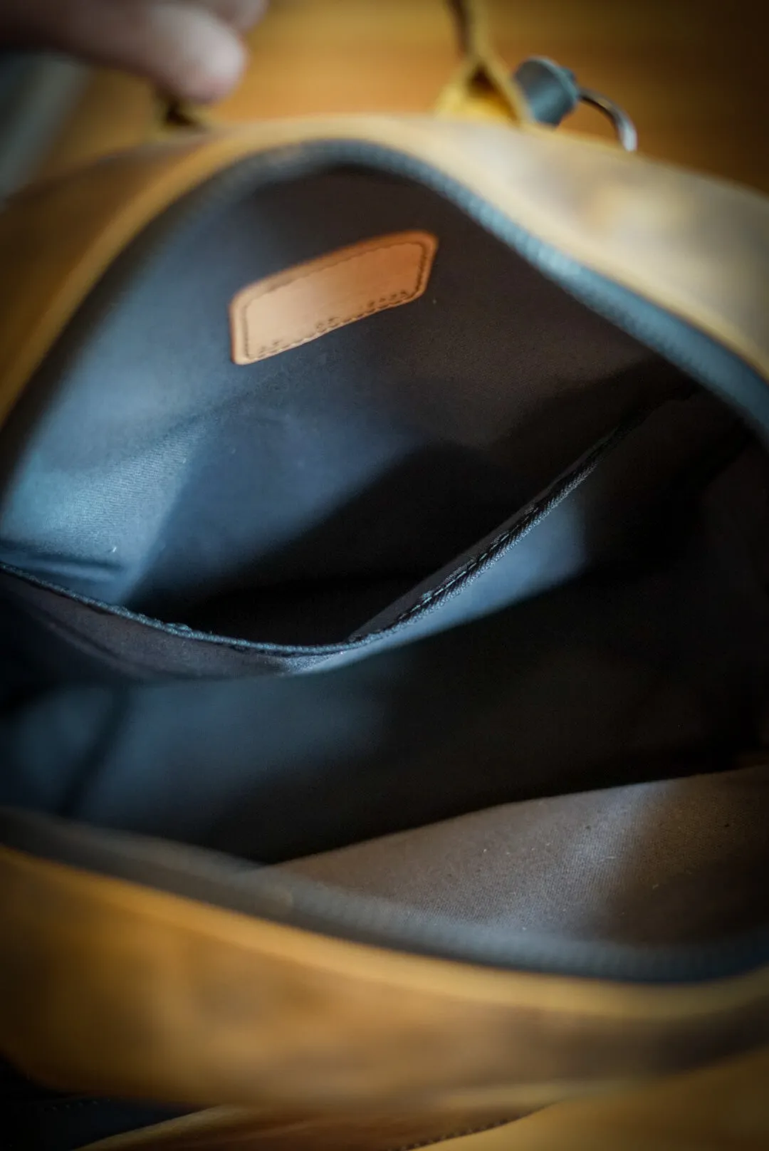Commuter Backpack (Diamond Stitch: Two Tone "Tobacco Brown"   Flat Black Accents)