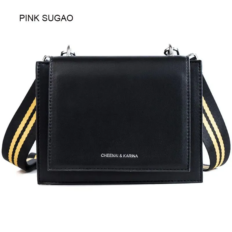 Crossbody bag With long belt Bag For Women (Black)