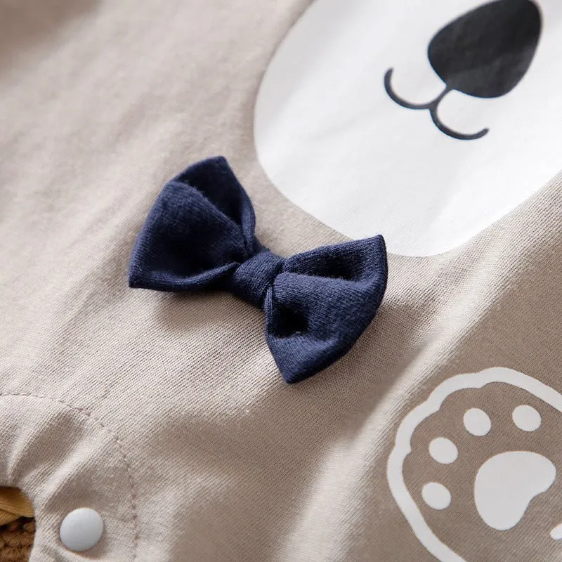 Cute Bear Prints Cotton Jumpsuit (6 Designs)