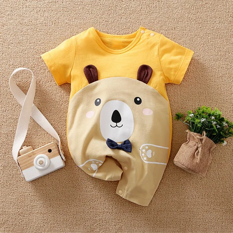 Cute Bear Prints Cotton Jumpsuit (6 Designs)