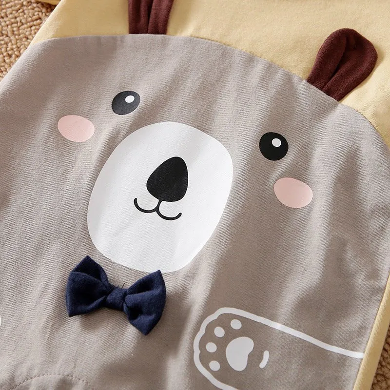 Cute Bear Prints Cotton Jumpsuit (6 Designs)