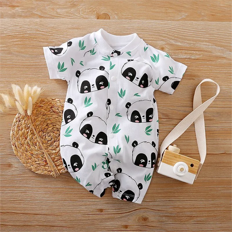 Cute Bear Prints Cotton Jumpsuit (6 Designs)