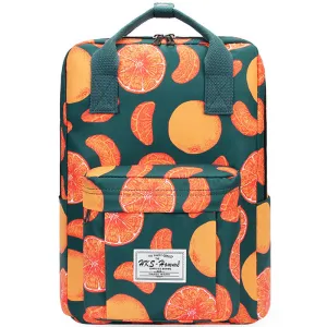 Cute Orange Patterns School Bag Printed Backpack Casual Daypack