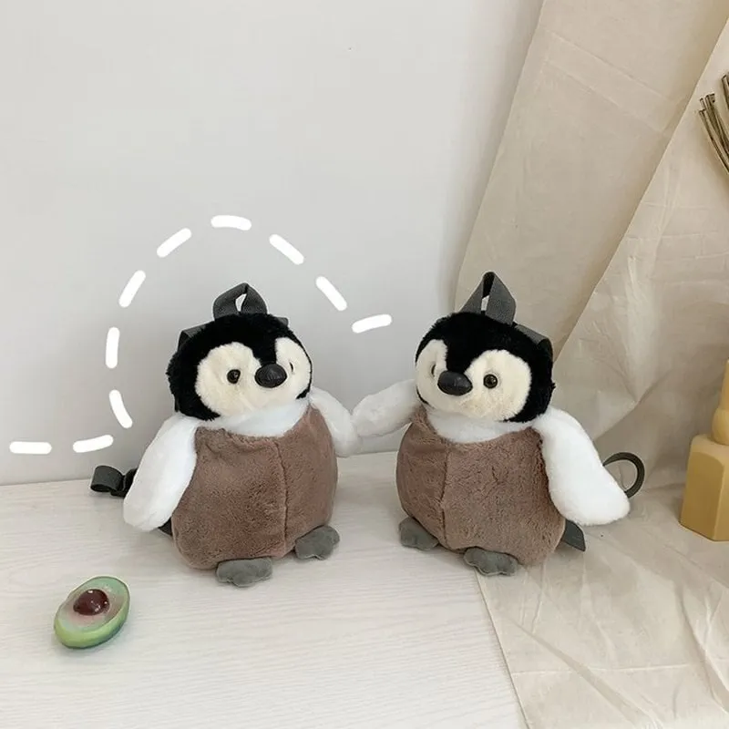 Cute Penguin Plush Backpack