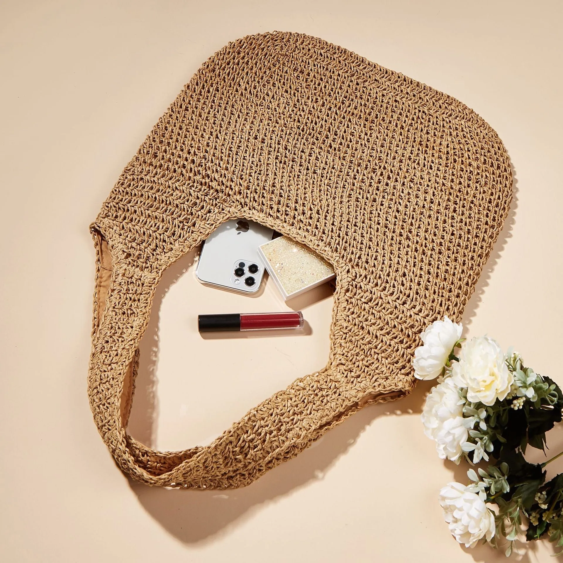 DUNNMALL Factory Wholesale 2020 New Large Capacity Fashion Women's Bag Straw Bag Shoulder Bag Beach Bag Ins