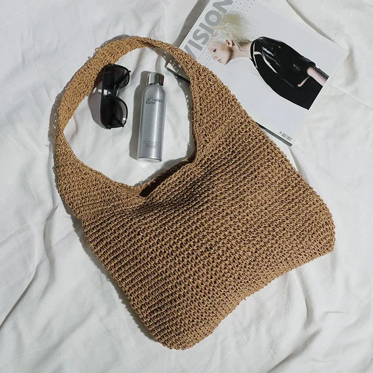 DUNNMALL Factory Wholesale 2020 New Large Capacity Fashion Women's Bag Straw Bag Shoulder Bag Beach Bag Ins
