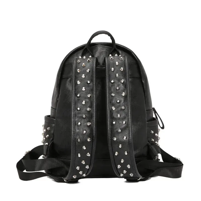 Fashion Rivet Embossed Alligator Leather Backpack