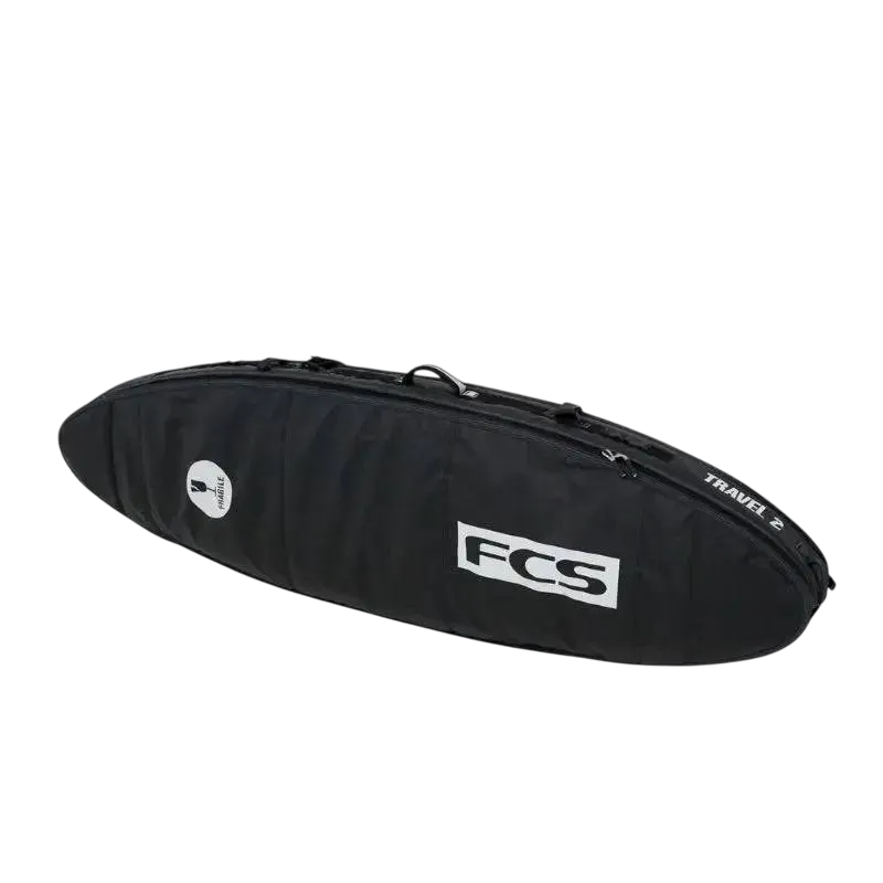 FCS Travel 2 All Purpose Surfboard Cover 6'3/6'7 Black Grey