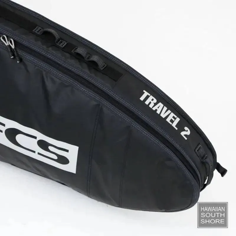 FCS Travel 2 All Purpose Surfboard Cover 6'3/6'7 Black Grey