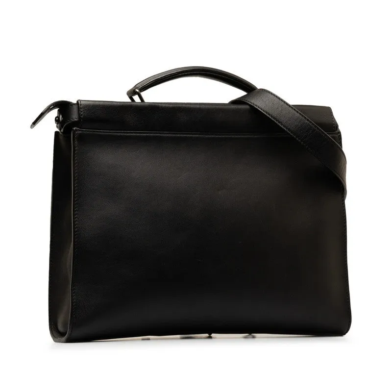 Fendi Peekaboo Monster Handbag 7VA406 Black Leather