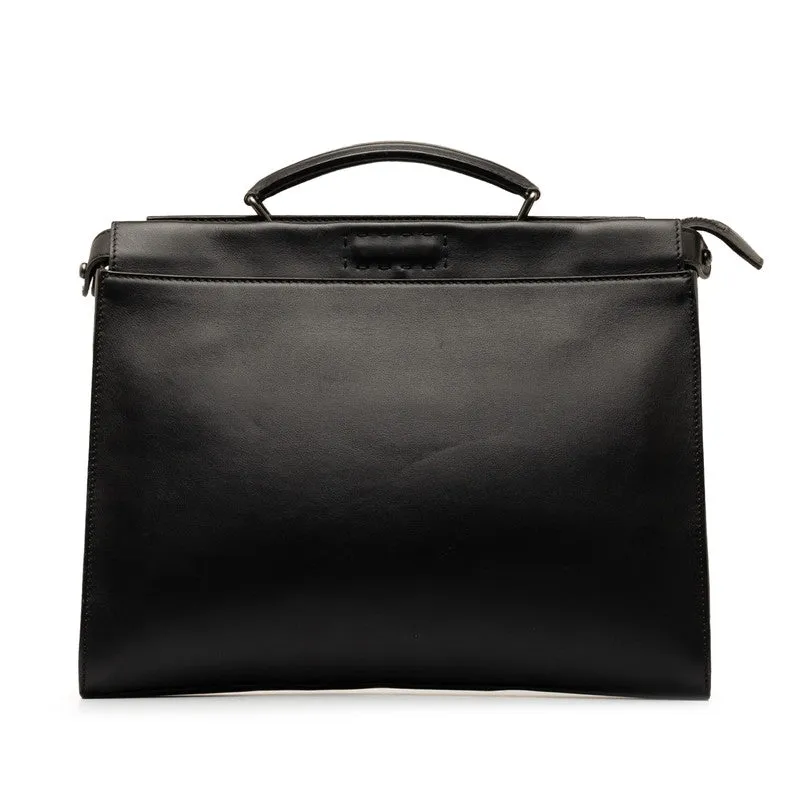 Fendi Peekaboo Monster Handbag 7VA406 Black Leather
