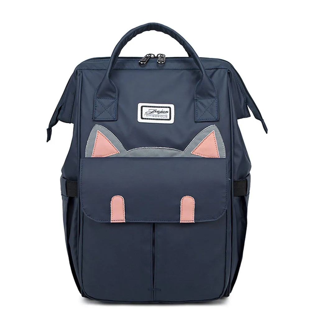 Girl School Backpack Laptop Bag Animal Square Shoulder Handbag for Travel Daypack Fits 14 Inches Laptop Mummy bag