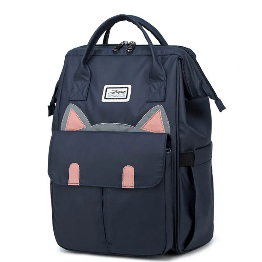 Girl School Backpack Laptop Bag Animal Square Shoulder Handbag for Travel Daypack Fits 14 Inches Laptop Mummy bag