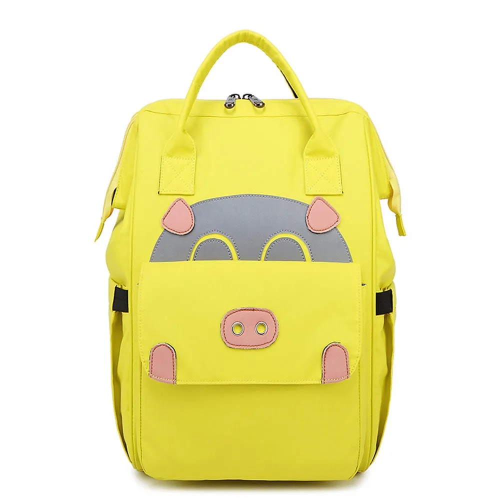 Girl School Backpack Laptop Bag Animal Square Shoulder Handbag for Travel Daypack Fits 14 Inches Laptop Mummy bag