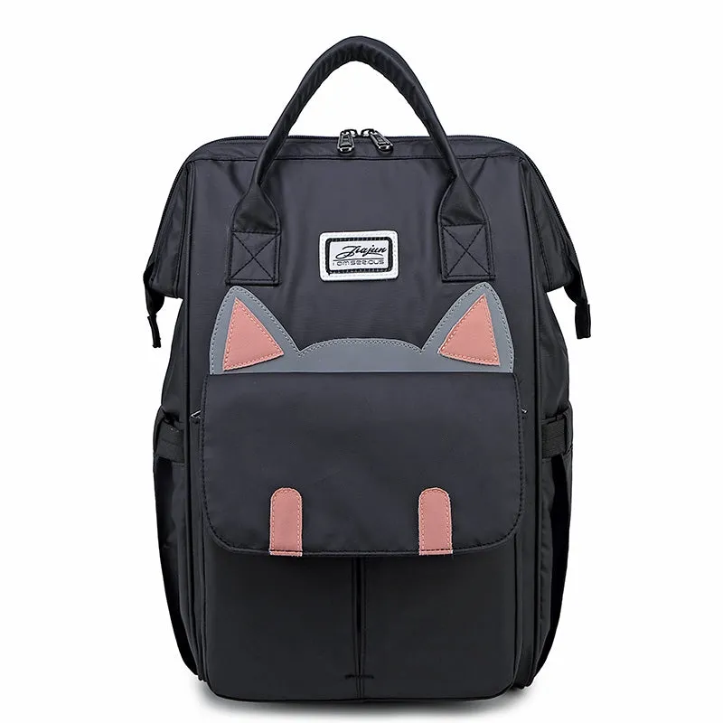 Girl School Backpack Laptop Bag Animal Square Shoulder Handbag for Travel Daypack Fits 14 Inches Laptop Mummy bag